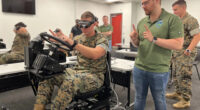 US marine practice on the "Wave Warrior" Amphibious Combat Vehicle Driver Training System (ACV-DTS)