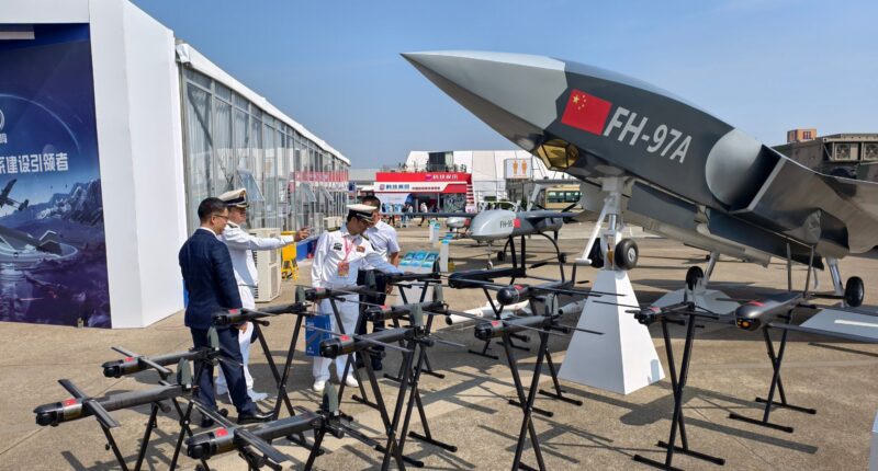 China's Feihong FH-97A displayed at the Zhuhai air show 2024