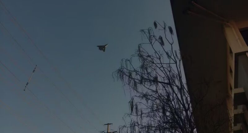 China's sixth-generation fighter aircraft during a flight test