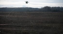 A fiber-optic-controlled FPV drone