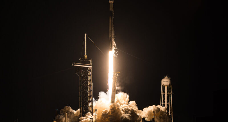 The SpainSat NG-I satellite launch from a Falcon 9 rocket