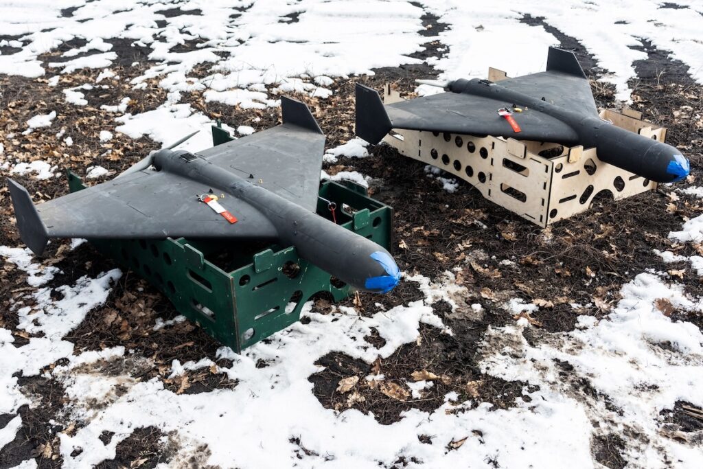 Ukraine’s domestically developed Seth UAS resembling the Shahed drones