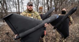 Ukrainian forces carrying the Seth UAS